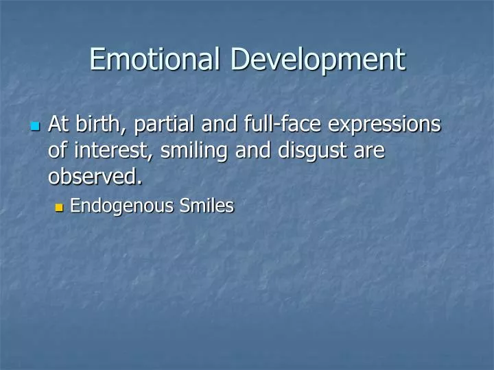 emotional development