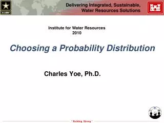 Choosing a Probability Distribution