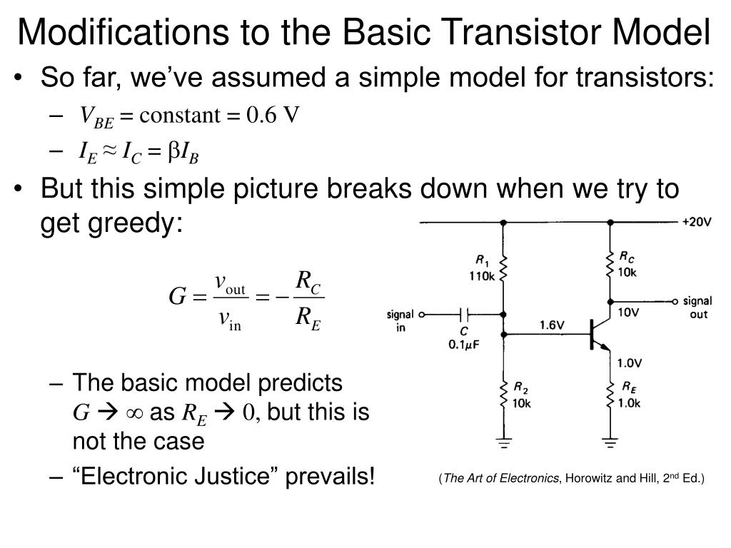 Basic Transistor Math PPT - Modifications to the Basic Transistor Model PowerPoint ...