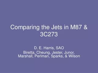Comparing the Jets in M87 &amp; 3C273