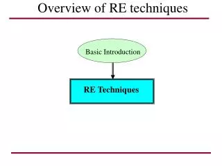 Overview of RE techniques