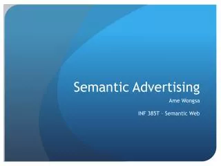 Semantic Advertising