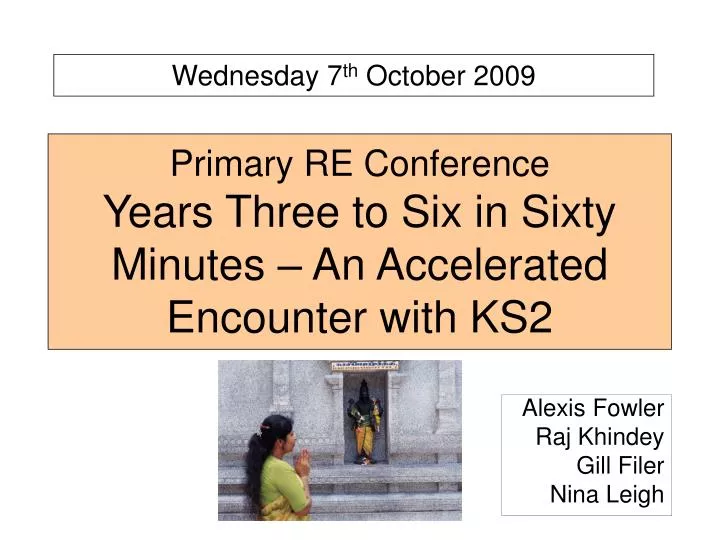primary re conference years three to six in sixty minutes an accelerated encounter with ks2