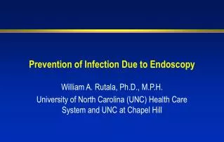 Prevention of Infection Due to Endoscopy