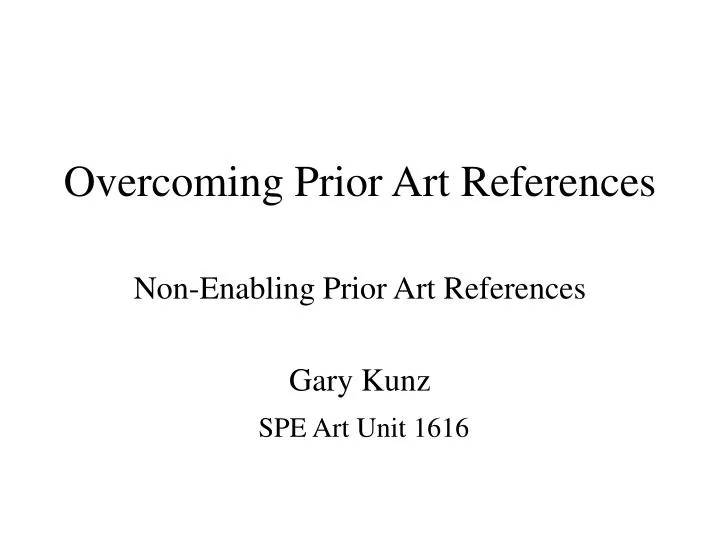 overcoming prior art references