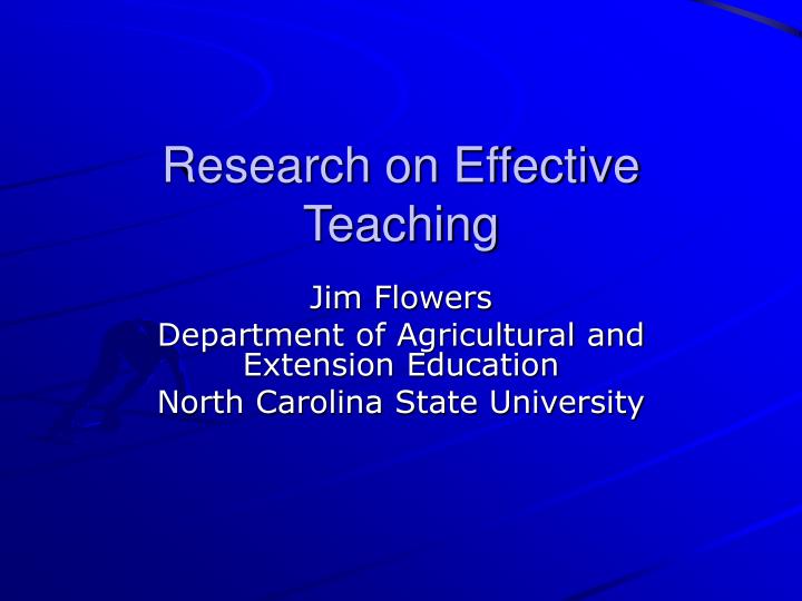 research on effective teaching