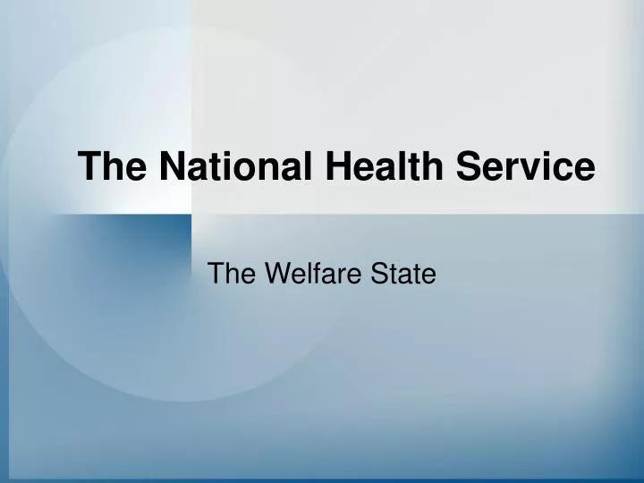 the national health service