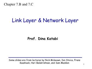 Link Layer &amp; Network Layer