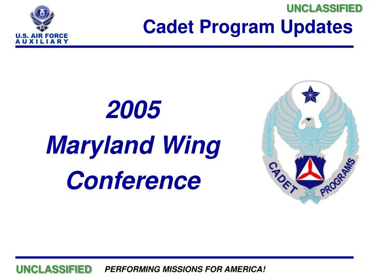 cadet program updates