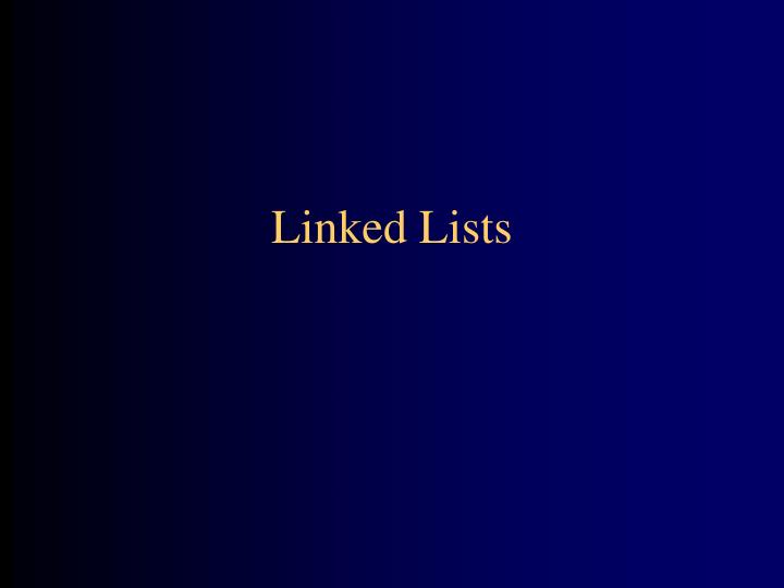 linked lists