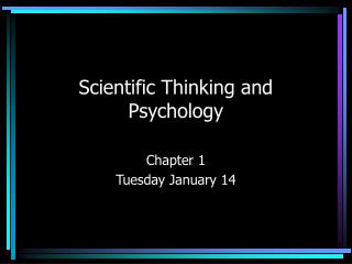 Scientific Thinking and Psychology