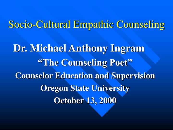 socio cultural empathic counseling