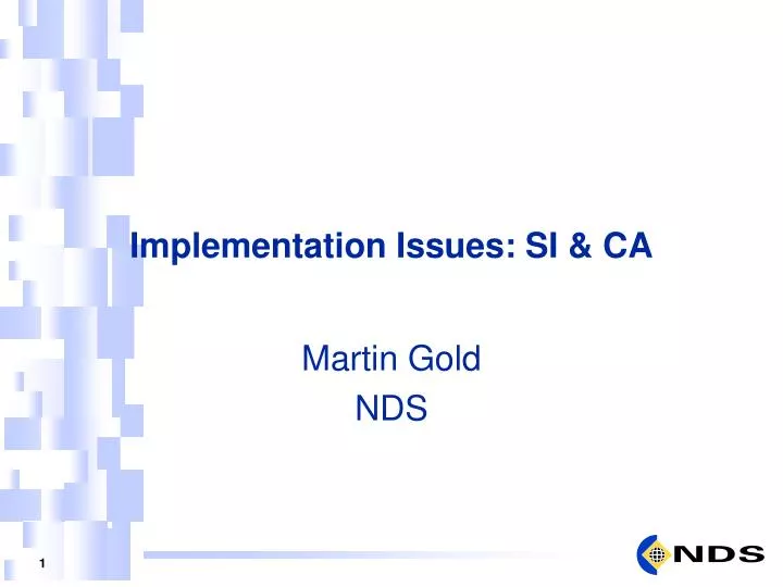 implementation issues si ca