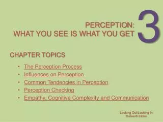 Perception: what you see is what you get