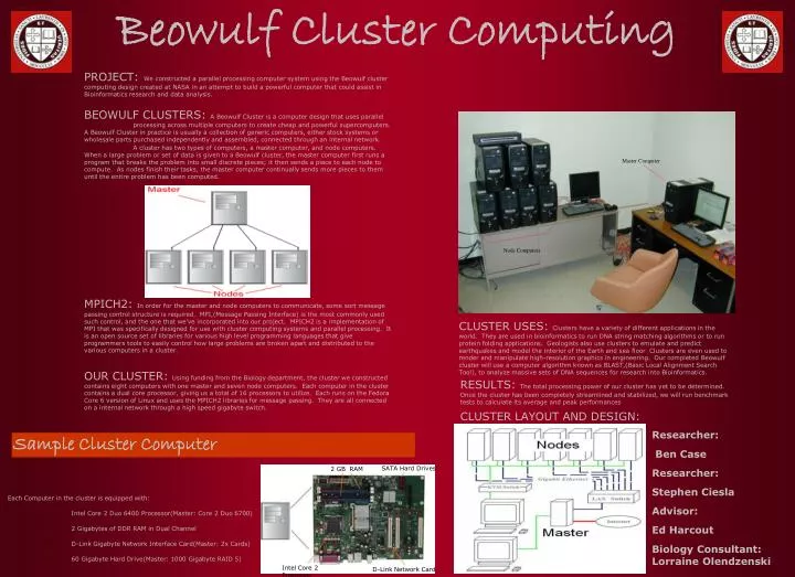 beowulf cluster computing