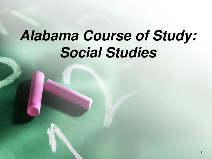 alabama course of study social studies