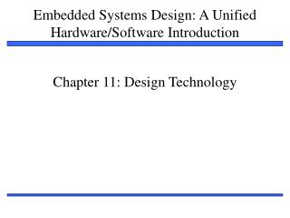 Chapter 11: Design Technology