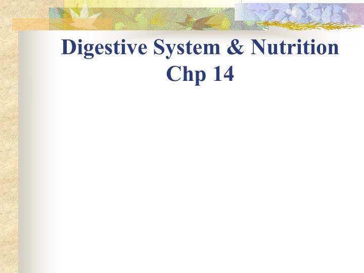 digestive system nutrition chp 14