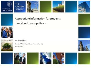Appropriate information for students: directional not significant