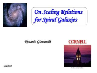 On Scaling Relations for Spiral Galaxies