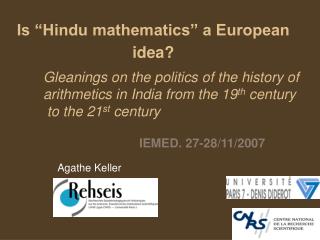 Is “Hindu mathematics” a European idea?