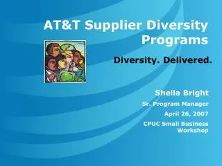 AT&amp;T Supplier Diversity Programs