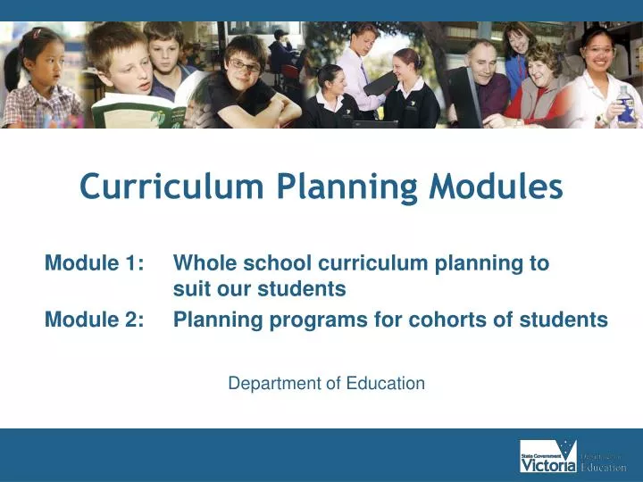 curriculum planning modules