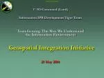 1 st IO Command (Land) Information IPB Development Tiger Team