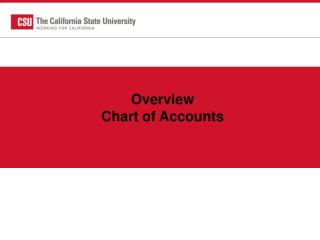 Overview Chart of Accounts