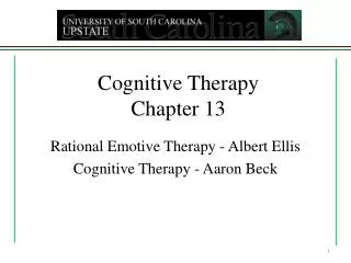 Cognitive Therapy Chapter 13