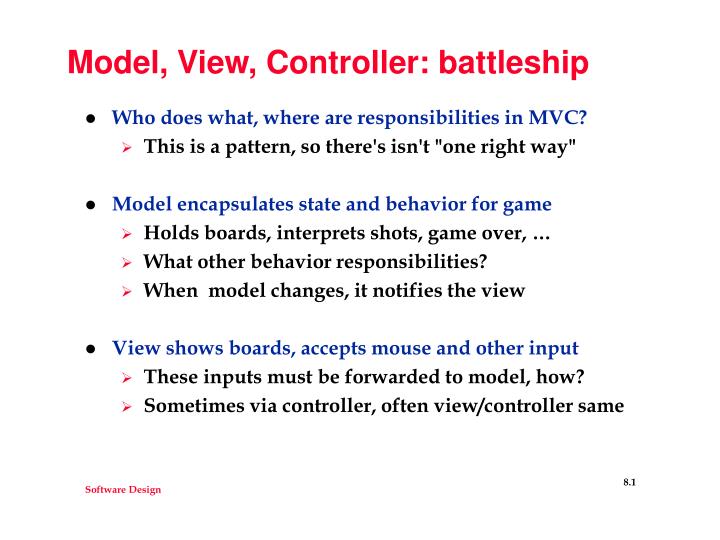 model view controller battleship