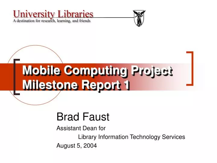 mobile computing project milestone report 1