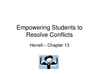 Empowering Students to Resolve Conflicts