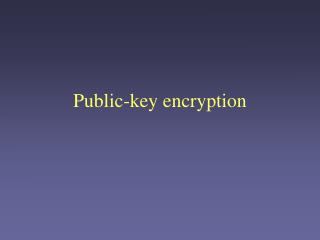 Public-key encryption