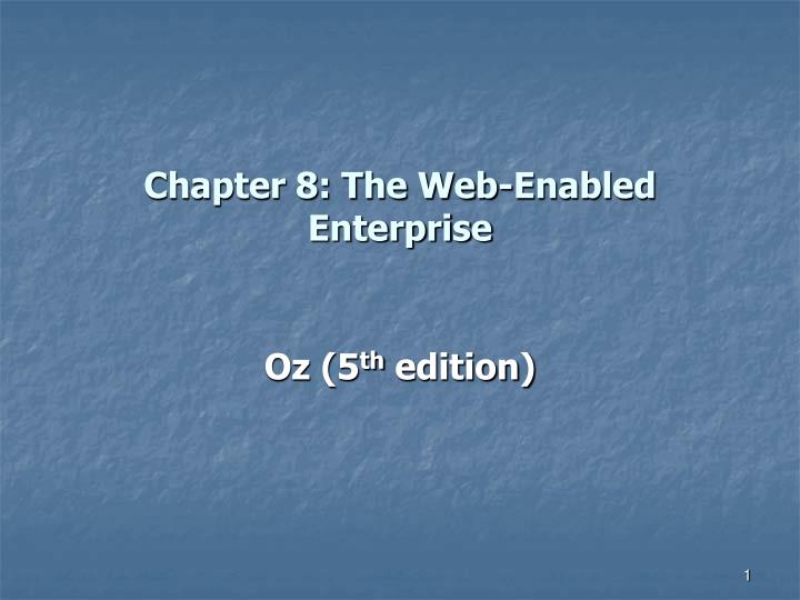 chapter 8 the web enabled enterprise