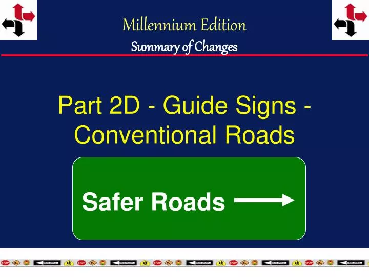 part 2d guide signs conventional roads