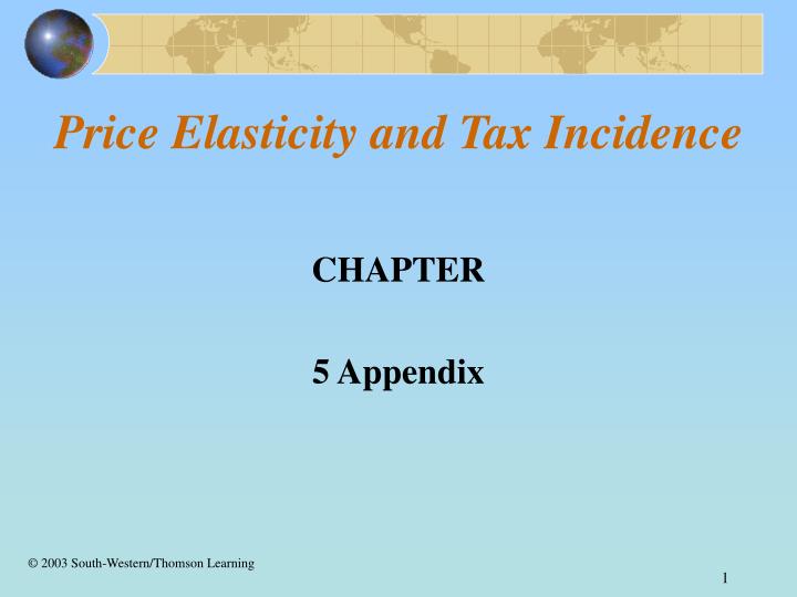 price elasticity and tax incidence