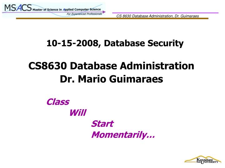 10 15 2008 database security