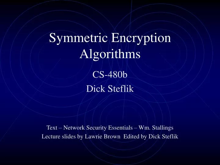 symmetric encryption algorithms