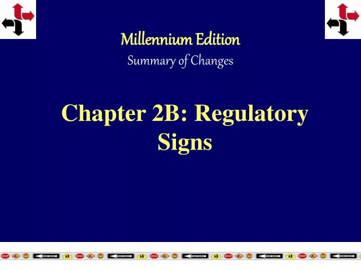 chapter 2b regulatory signs
