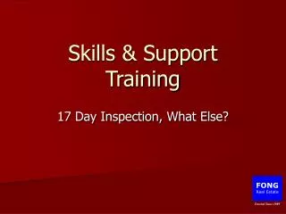 Skills &amp; Support Training
