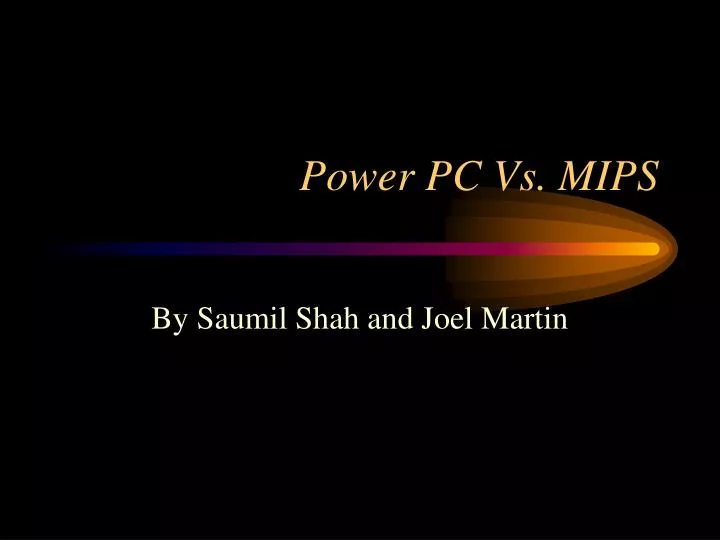 power pc vs mips