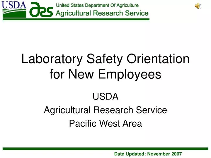 laboratory safety orientation for new employees