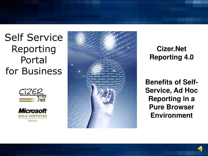 self service reporting portal for business