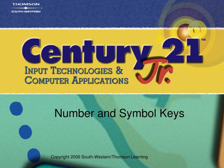 number and symbol keys