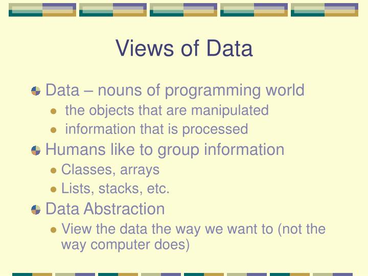 views of data