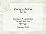 Encapsulation Day 11 - slide 1