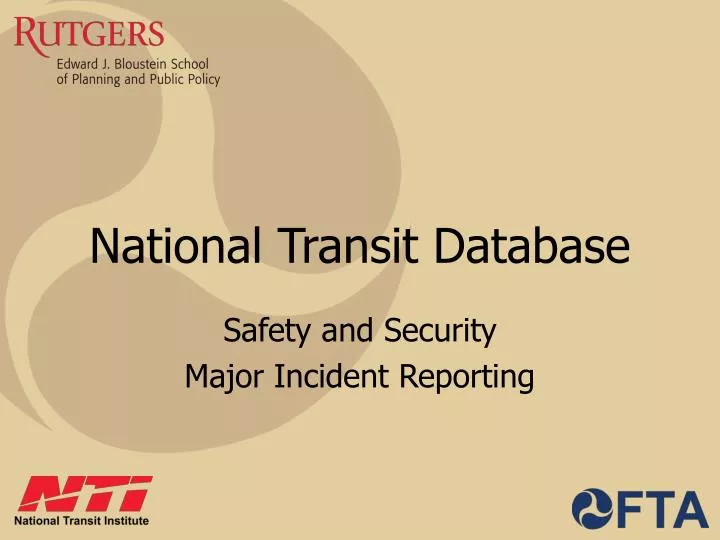 national transit database