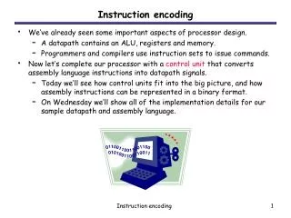 Instruction encoding