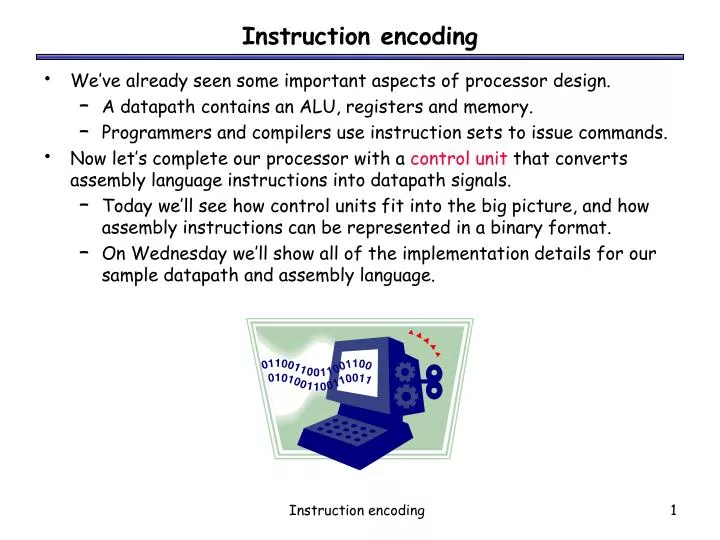 instruction encoding